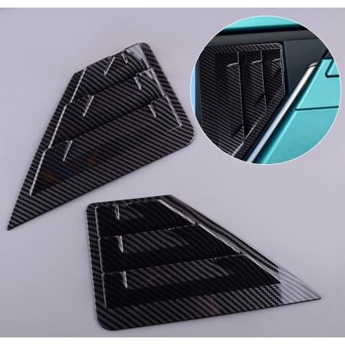 2Pcs Car Window Louvers Vent Cover Trim ABS Carbon Fiber Style Fit for Toyota CHR 2016 2017 2018 2019 2020
