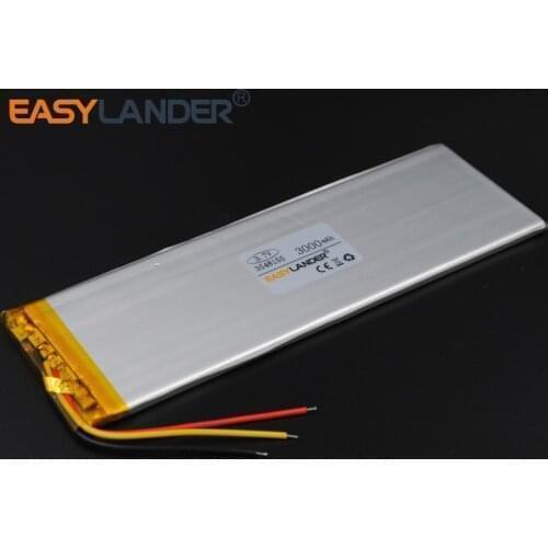 3.7V 3000mAh Rechargeable li Polymer Li-ion Battery For Bluetooth Notebook Tablet PC MID DVD electronics safety lamp 3548155