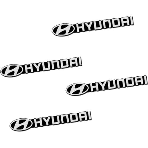 4PCS 3D Aluminum Speaker Stereo Speaker Emblem Sticker For Hyundai Creta I10 I20 Tucson Elantra Santa Fe Solaris Creta Veloster