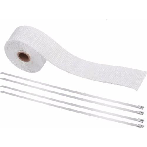 5M Exhaust Insulating Warp Header Wrap Exhaust Insulating Warp With 4 Stainless Steel Ties Car Motorcycle Intake