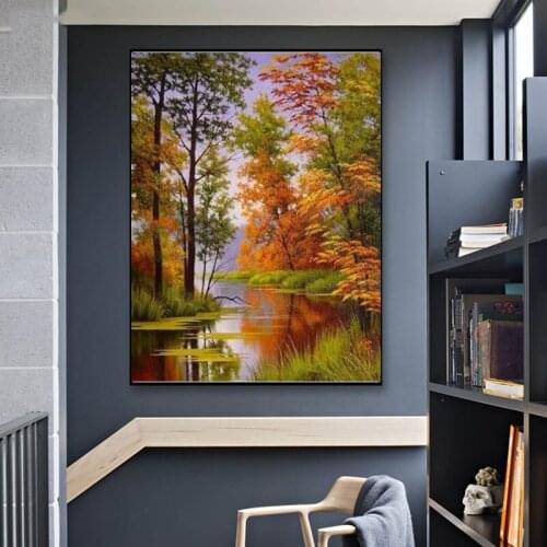 5D Diamond Embroidery Sale Landscape Pictures Of Rhinestones Diamond Painting Full Square Forest Cross Stitch Home Decor TY173