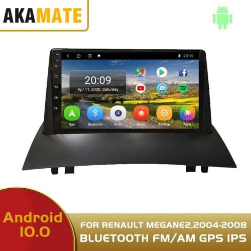 2Din Android10 Car Radio Multimedia Video Player 4G GPS Navigation IPS Screen Bluetooth No DVD For Renault Megane 2 2004 - 2008