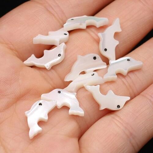 Natural Mother Of Pearl Shell Beads Cute Pig Cat Loose Hole Bead for Jewelry Making Women Exquisite Necklace Earrings