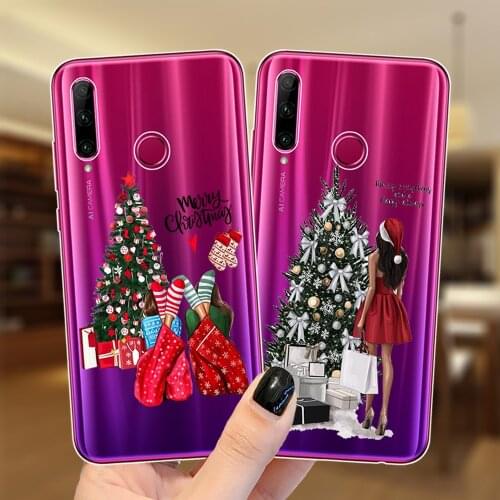 Merry Christmas New Year Phone Case For Huawei Honor 50 SE 10 30 10X 20 Lite Pro 10i 20i 30i 8C 8X 9X Soft Capa Silicone Cover