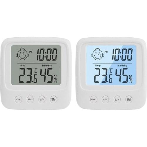 LCD Digital Temperature Humidity Meter Home Indoor Office Electronic Thermometer Hygrometer Gauge with Backlight
