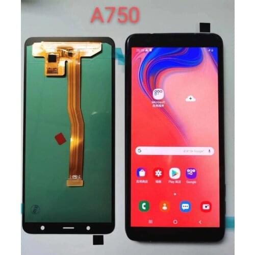 A750F LCD Super AMOLED For Samsung Galaxy A7 2018 A750 SM-A750F A750G LCD Display Touch Screen Digitizer Replacement Parts