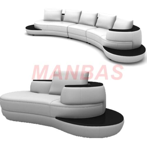 MANBAS living room Sofa bed genuine leather couch corner Nordic modern диван мебель кровать muebles de sala cama puff asiento sa