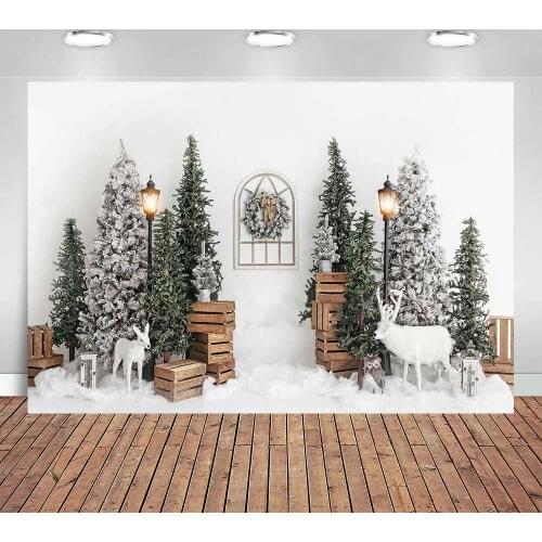 Christmas Backdrops Photocall Tree Lights Wreaths Fireplace Toy Socks Birthday Party Backdrop Photocall Photo Studio