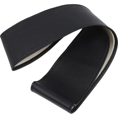 Faux Leather DIY Car Steering Wheel Cover With Needles and Thread (Black)