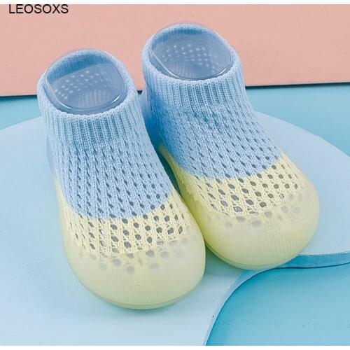 Summer Mesh Walking Shoes Anti Slip Soft Soles Socks Shoes Floor Shoes Cool Thin Children One Year Old Comfortable Cloth Shoes
