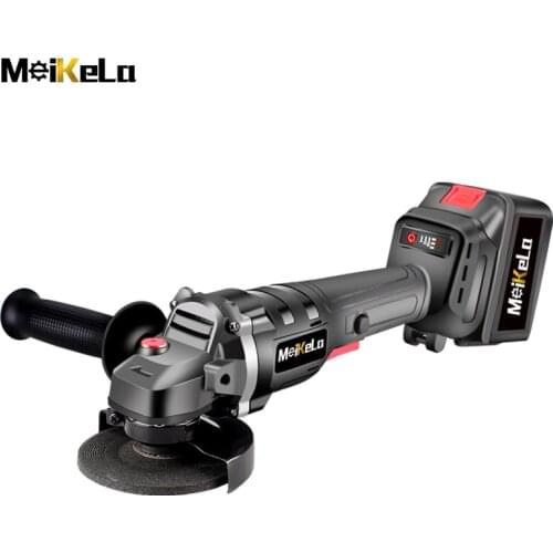 MeiKeLa Cordless Angle Grinder Lithium-Ion Grinding Machine Cutting Electric Angle Grinder Grinding Brushless Power Tool