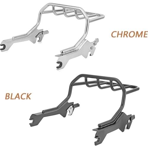 Motorcycle Accessories For Harley Davidson 2018-2021 FLFB FLFBS FXBR FXBRS Chrome Gloss Black Hold Fast Two-Up Luggage Rack