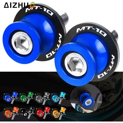 MT-10 6MM Stand Screws FOR YAMAHA MT10 SP 2016-2020 2019 CNC Aluminum Motorcycle Swingarm Slider Spools MT 10 LOGO Accessories