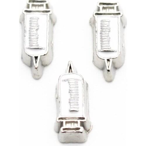 Newest 10pcs Metal Enamel Cute Injector Medical Floating Charms For Living Glass Lockets Necklace Bracelet Doctor Gift Jewelry