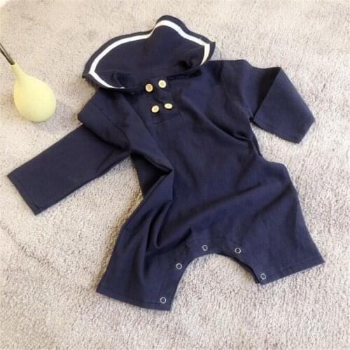 Newborn Baby Clothes Sailor Baby Romper Jumpsuit Cotton Short Sleeve Baby Costume Infant Baby Girl Boy Romper Toddler Jumpsuit