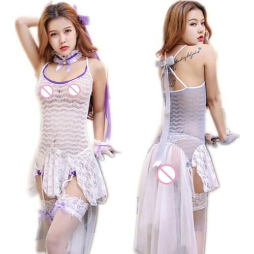 Porn Erotic Lingerie For Women Hot Dress Uniform Lace Nightwear Hot Temptation Sexy Costumes Pajamas