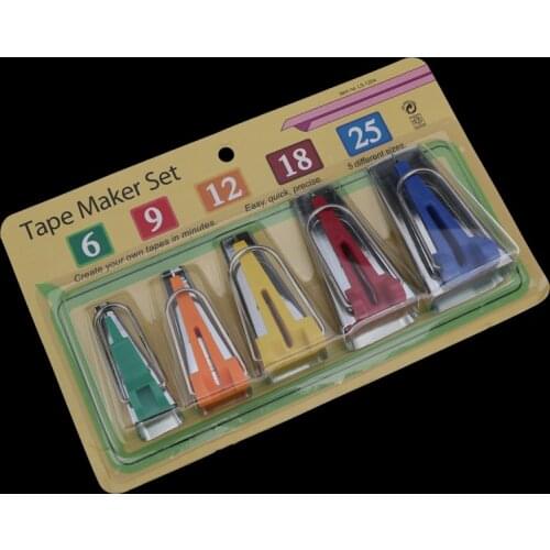 Sewing Accessories Bias Tape Makers - 5 size 6mm 9mm 12mm 18mm 25mm bias binding tape maker
