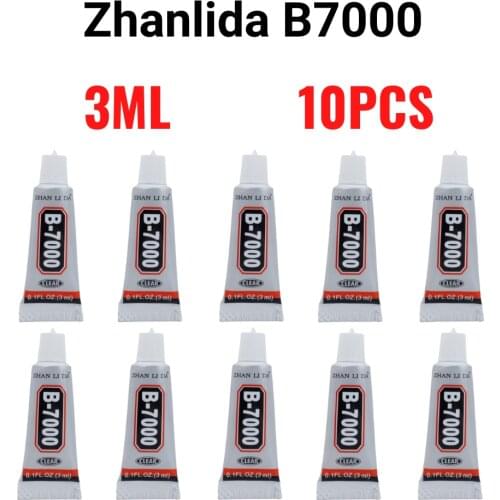 Zhanlida B7000 3ML 10PCs Pack Clear Contact Adhesive Mobile Phone Screen Repair DIY Glue