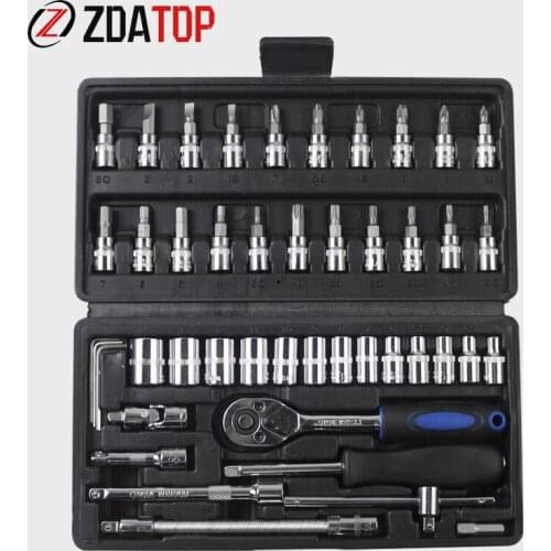 Repair Tools For Car Screwdrive Set Allen Wrench Socket Set Universal Adjustable Torque Ratchet Socket
