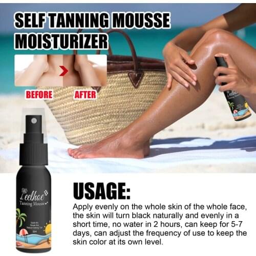 30ml Self-Tanning Darken Body Lotion Natural Tan Mousse Long Lasting Bronze Fake Tan Self Sun Tanning Enhance Lotion TSLM1