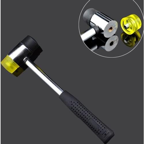 Sanbest Leather Carving Craft Hammer Tool Kit Cowhide Punch Cutting Sewing DIY 350/320g Hammers Tools AT00003