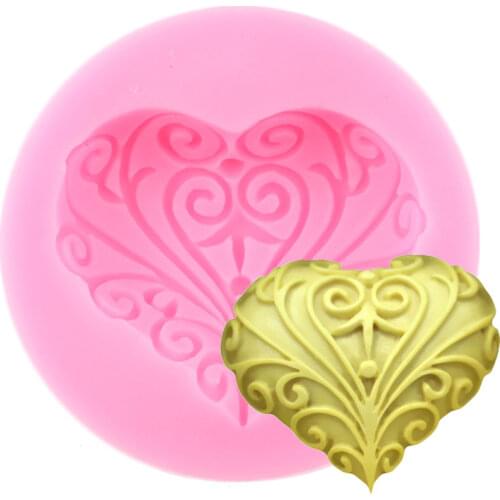 Heart Shape Silicone Mold 3D Craft Resin Soap Fondant Molds Cake Decorating Tools Polymer Candy Clay Chocolate Gumpaste Moulds