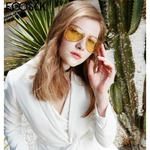 FOOSCK Hot Fashion Classic Women Designer Brand Oval Sunglasses Female Vintage Lady Sun Glasses