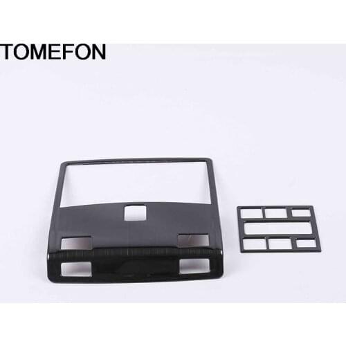 TOMEFON For Skoda Karoq 2017 2018 2019 Front Roof Top Reading Light Lamp Frame Cover Trim Interior Accessories Stainless Steel
