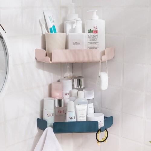 Corner Shelf Triangle Shampoo Towel Storage Tray Cosmetic Rack Kitchen Shelves Bathroom Storage Rack Bath Kitchen Accessories
