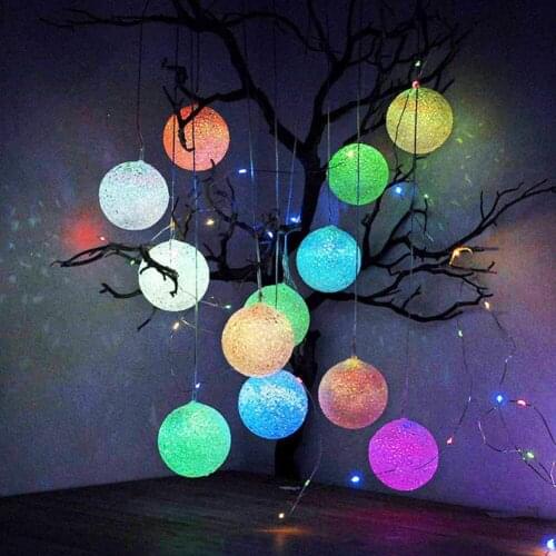 Solar Light Outdoor LED Wind Chime Lamp IP65 Waterproof Colorful Ball Lawn Lamp Outdoor Decoration for Garden Yard Patio Balcony