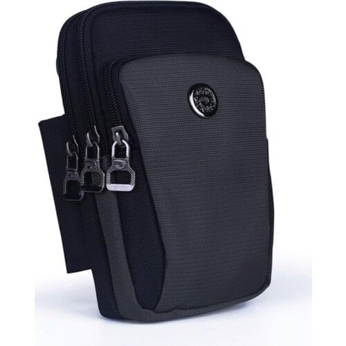 Waterproof Nylon Unisex Belt Waist Fanny Pack Cell Mobile Phone Cover Cigarette Case Purse Hook Men Small Crossbody Shoulder Bag