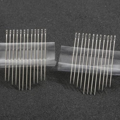 High Quality 12Pcs/set Multi-size Blind Needles Stainless Steel Darning Hand Sewing Needles Embroidery Tool Side Open DIY Needle