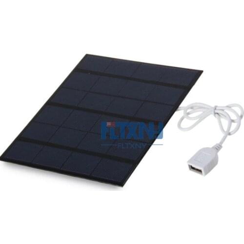 Solar Panel Charger 6V 3.5W with USB Port Polycrystalline Solar Cell DIY Solar Charge Battery 6V USB cable