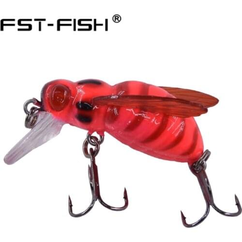1PCS carnada Artificial Bee-Shaped Fishing Bait Insect Bumblebee Fishing Lures Topwater Small hard bait