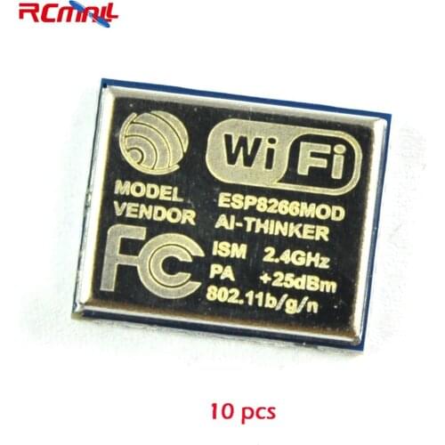 10 pcs RCmall ESP8266 Serial Wireless WIFI Module Transceiver 2.4G 25dBm 802.11b/g/n ESP-06 FZ1216*10