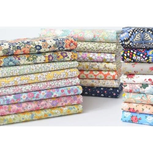 145CMx50CM French floral Poplin cotton fabric crafts summer apparel girl dress patchwork fabric for hair bow sewing cotton cloth