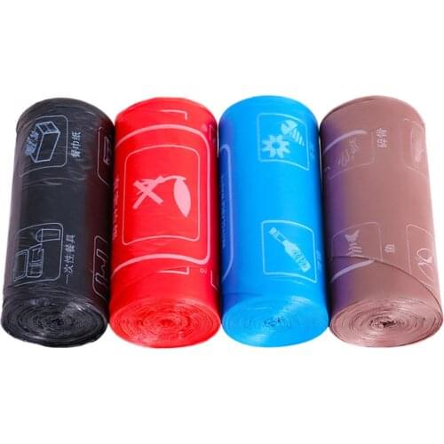 30 Garbage Bags/roll Sorting Garbage Bags Portable Degradable Non-slip Waste Storage Pouch For Home Hospitals Schools