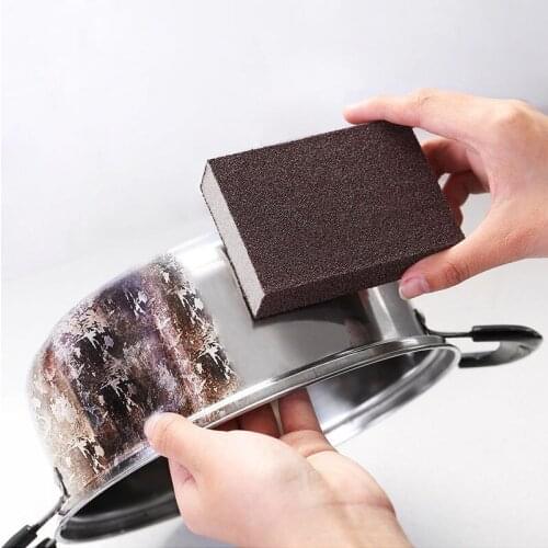 5Pcs/set Powerful Stain Removal Scouring Pad Rust Removal Sponge Sand Pot Electrical Appliances Kitchen Cleaning Cloth Hot E0993