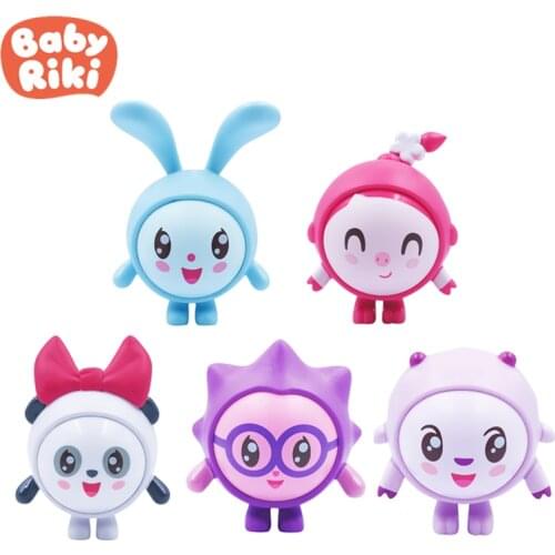 5pcs/set Russian Baby Riki Skin Figure Toys BabyRiki Rabbit panda Doll Figures Toy Kids Gift