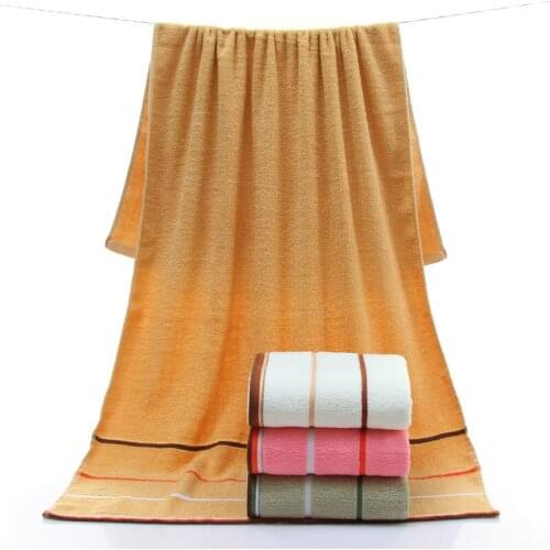 70*140CM Plain Pure Cotton Absorbent Big Bath Towel Adult Thick Bath Towel Quick Drying Bathroom Absorbent Towel Four Color