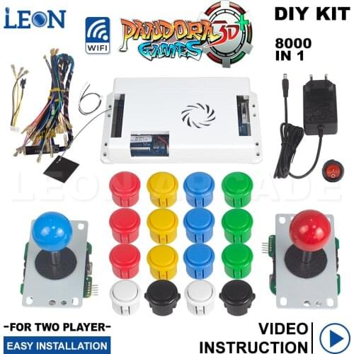 Arcade Kit Pandora Box 3d 8000 In 1 Sanwa Original Arcade Button Style 5 Pin 8 Way Arcade Joystick Game Pandora Box 3d Wifi