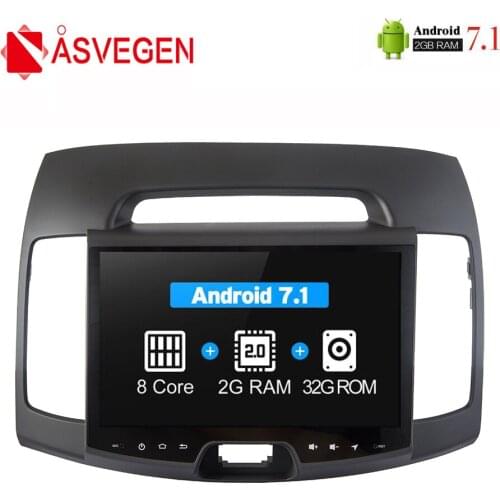 Asvegen Android 7.1 For Hyundai Elantra 2015 With 2G+32GB Octa Core Car Radio GPS Navigation Car Stereo Multimedia DVD Player
