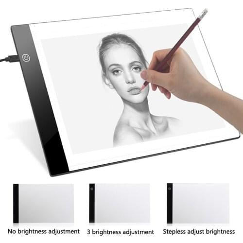 Digital Tablets A4 LED Graphic Artist Stencil Drawing Board Light Box Tracing Table Pad Three-level Diamond Painting Accessories
