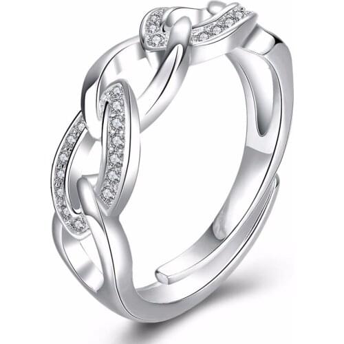 Hot selling sterling silver jewelry Japan and south Korea wind classic female ring creative personality with zircon ring ring