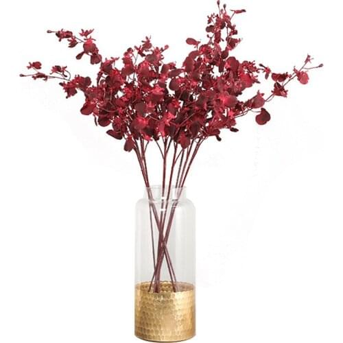 80CM Artificial Dancing Orchid Flowers Branch Butterfly Orchid Silk Flower Home Table Decor