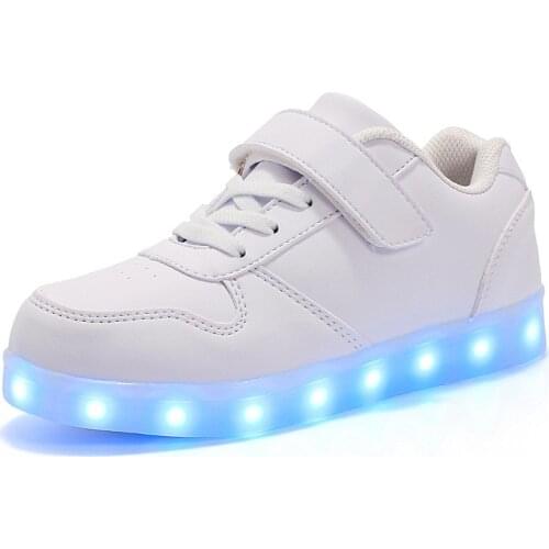 JawayKids Led Shoes for Child USB chargering Light Up Shoes for boys girls Glowing Christmas Sneakers