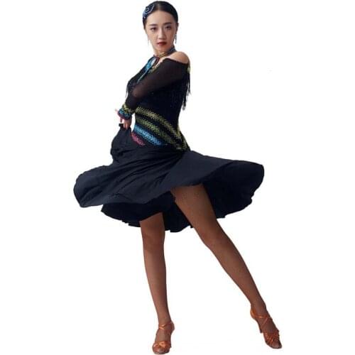 L-1947 High quality Latin dance dress new national standard Latin dance performance dress sexy samba dress for sale