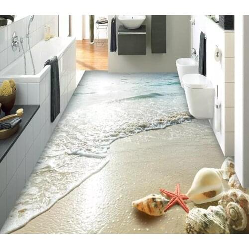 Floor wallpaper Seascape shell beach floor picture