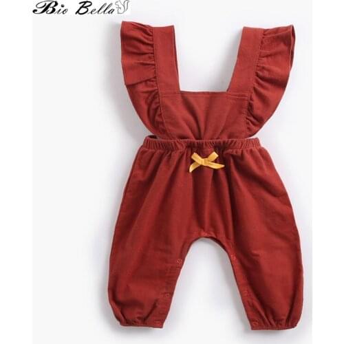 New Baby Girls Romper Newborn Infant Clothing Girls Summer Cotton Ruffles Sleeve One-pieces Toddler Girl Jumpsuit 0-2 Years