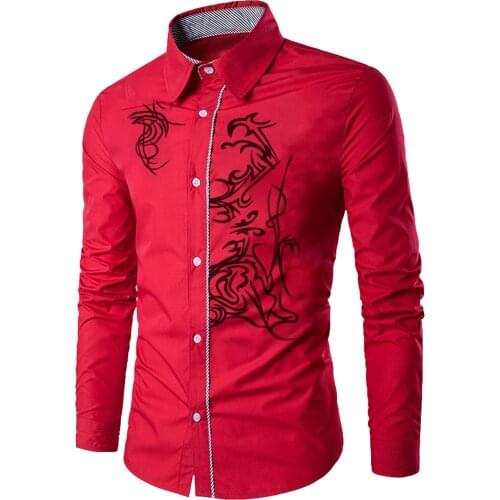 Men Vintage Cotton Shirt Summer Goth Printed Lapels Blusas Classic Business Button Up Cardigan Comfy Long Sleeve Camicias Shirts